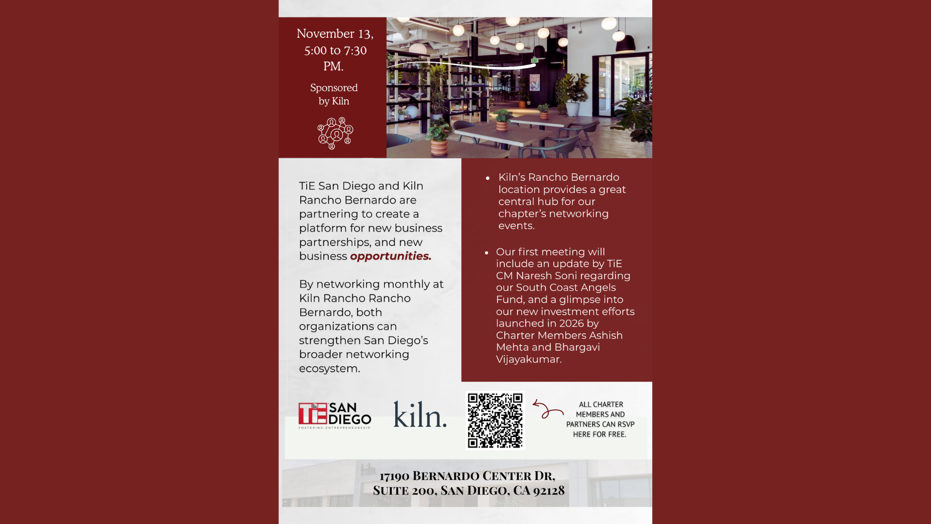 TiE SD Networking Night - Spotlighting Our Chapter's Investment Activities