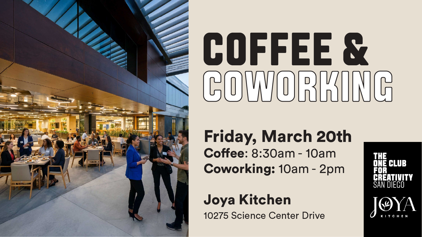 Coffee & Coworking with The One Club for Creativity