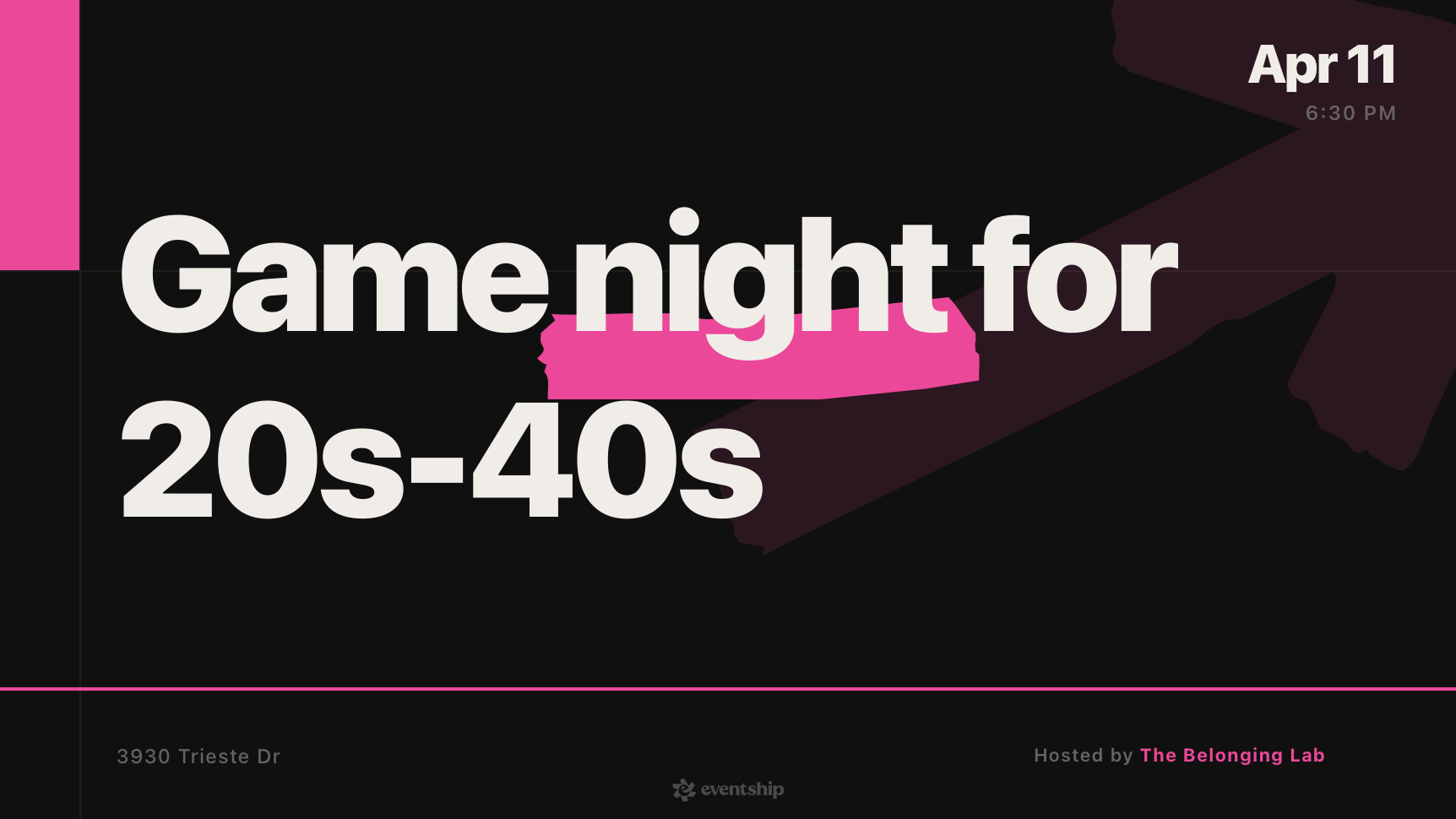 Game night for 20s-40s 