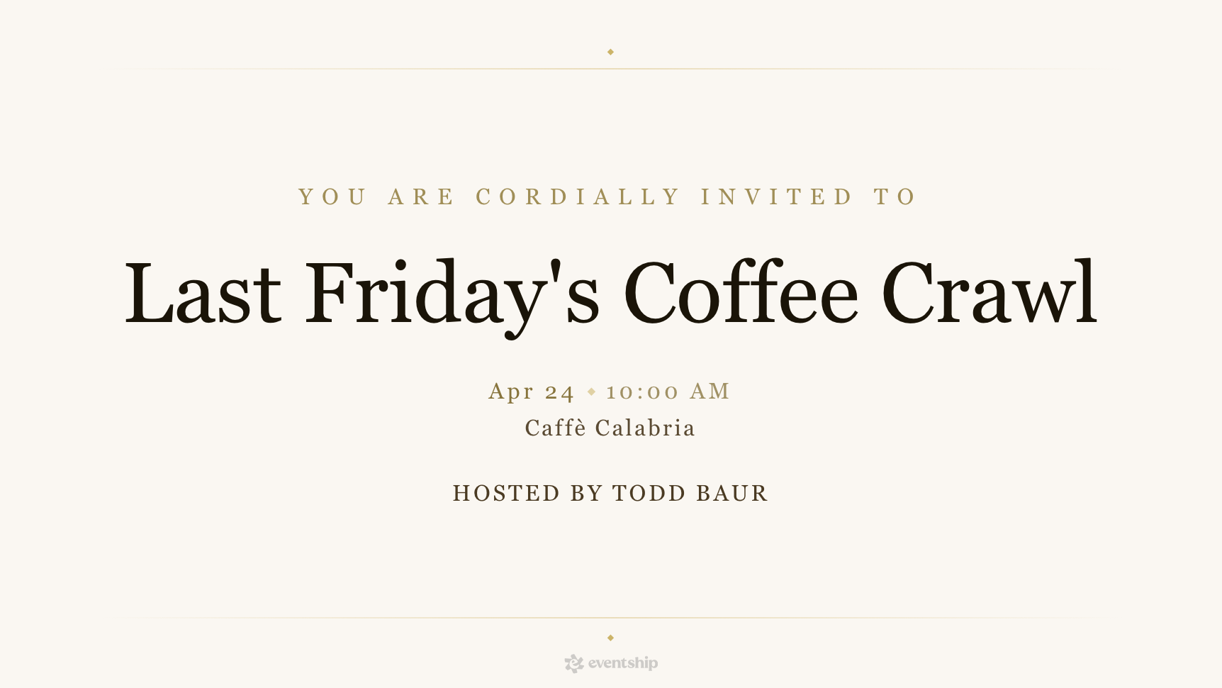 Last Friday's Coffee Crawl