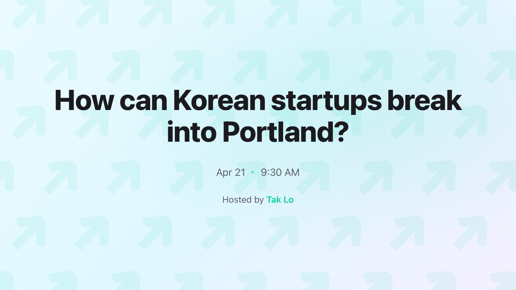 How can Korean startups break into Portland?