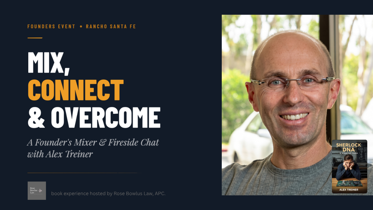 Mix, Connect & Overcome is a Founder's Mixer and Fireside Chat