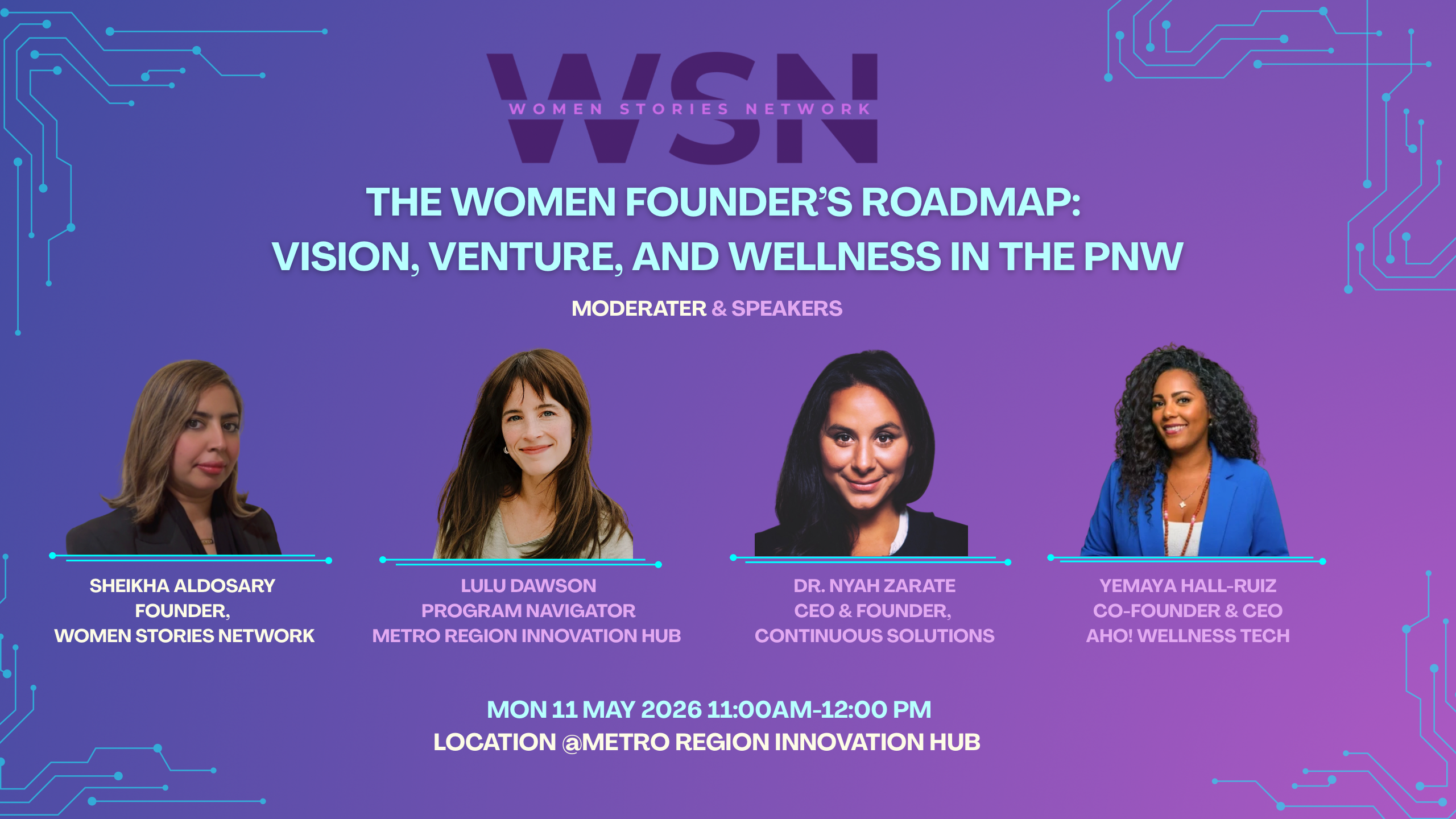 The Women Founder’s Roadmap: Vision, Venture, and Wellness in the PNW