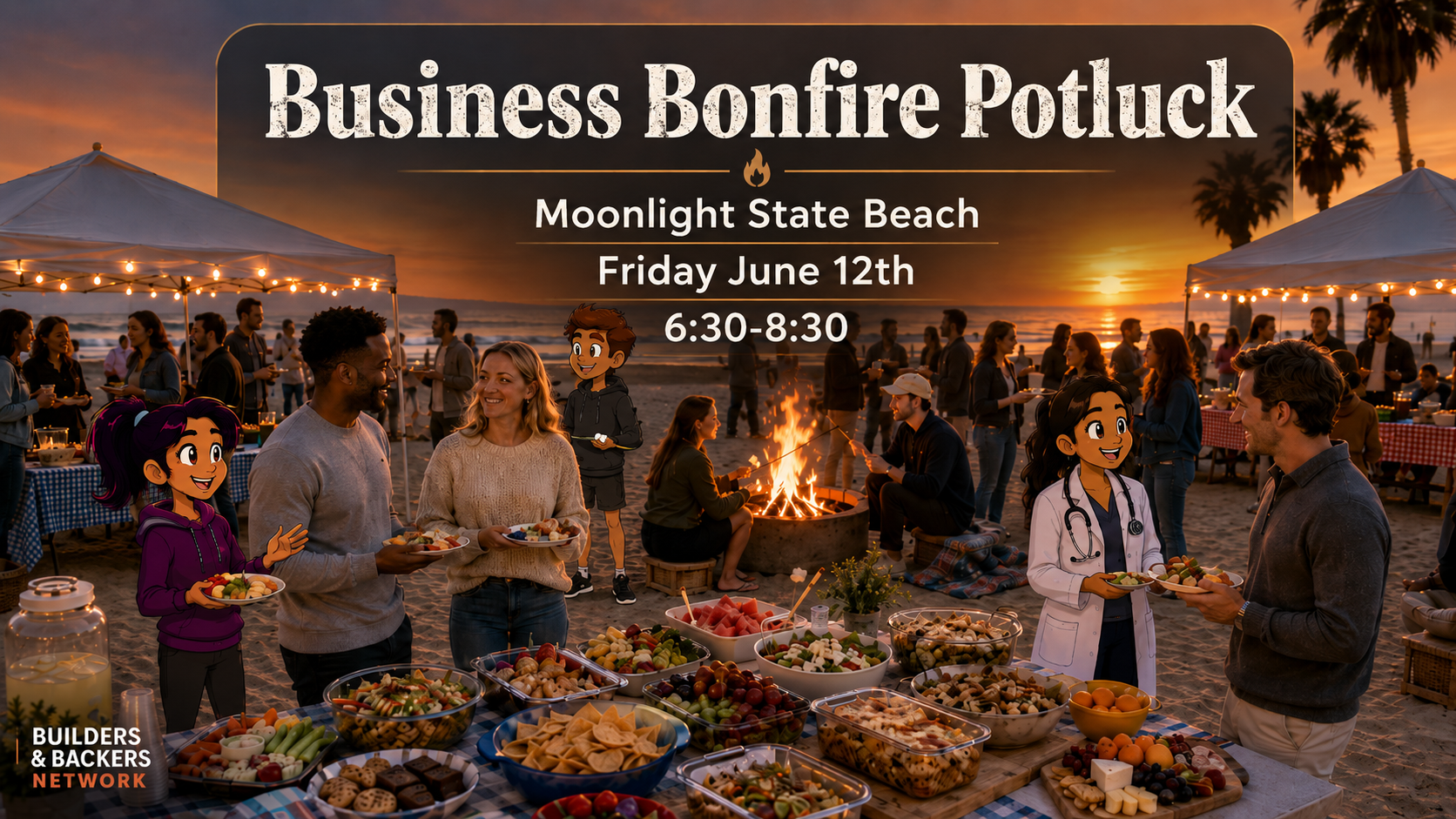 Business Bonfire Potluck