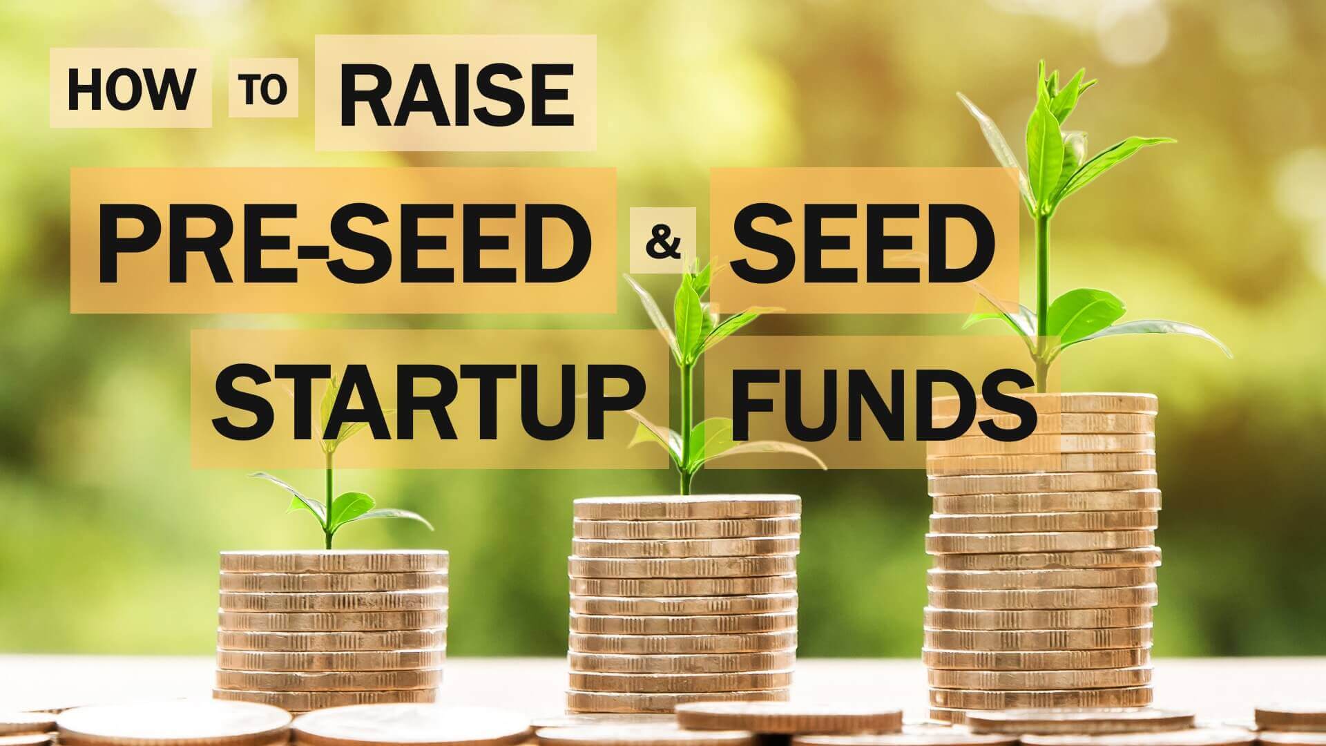 How to Raise Pre-Seed/Seed Startup Funds