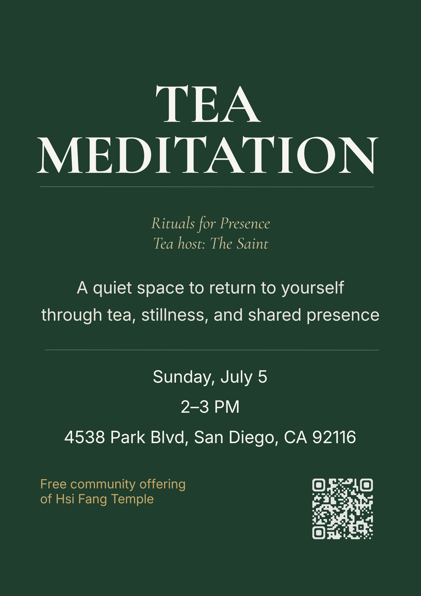 Tea meditation