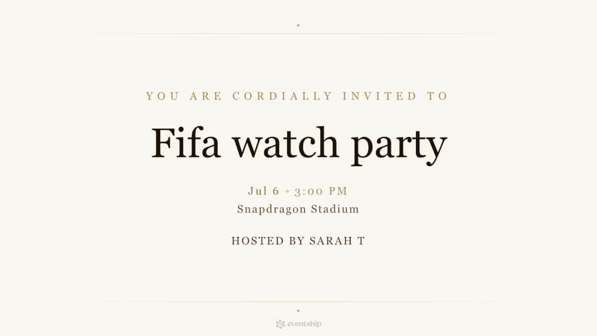 Fifa watch party