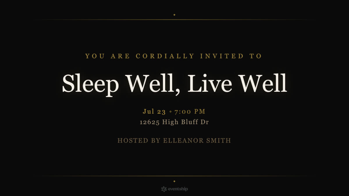 Sleep Well, Live Well