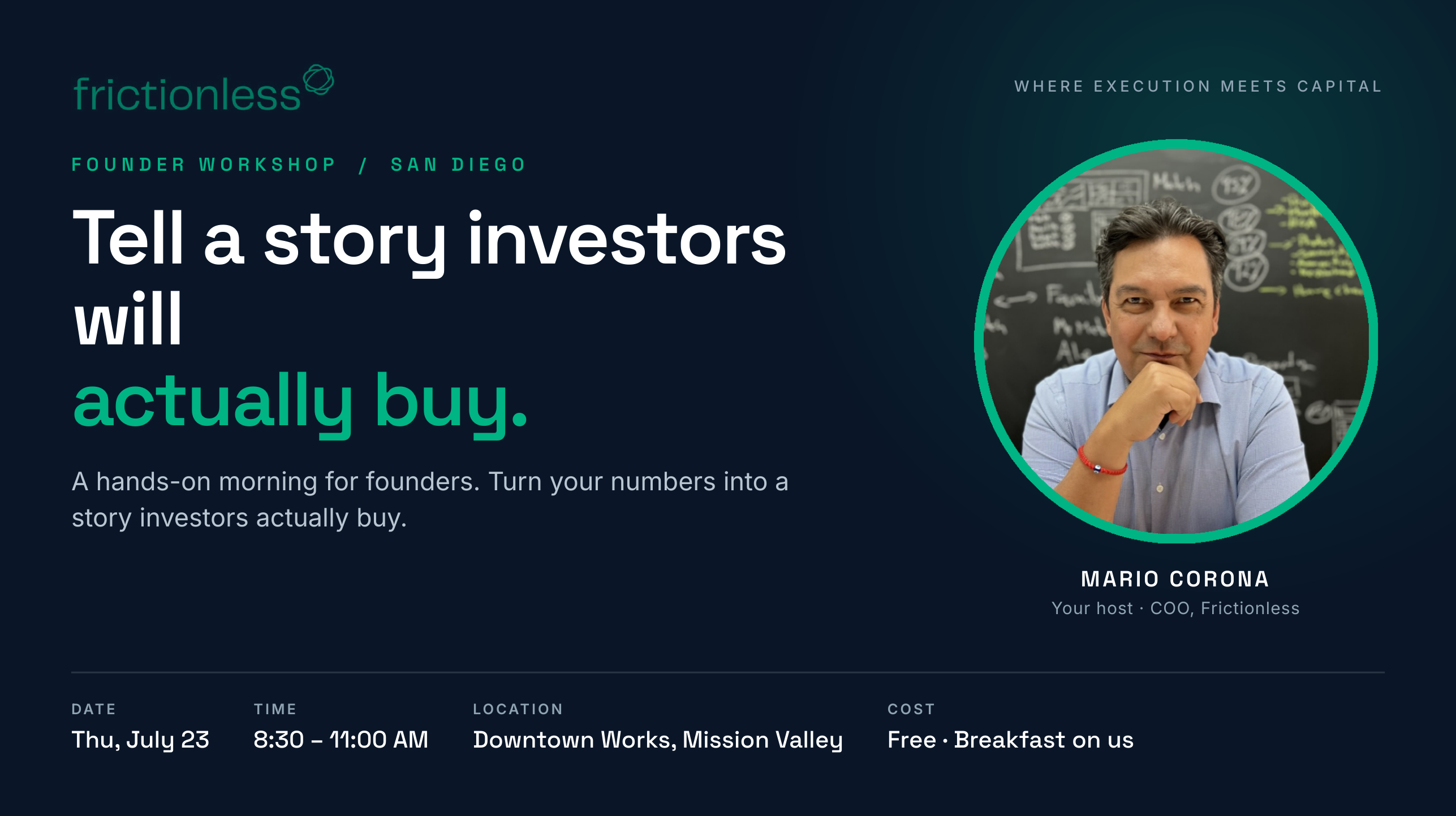 Tell a story investors will actually buy.
