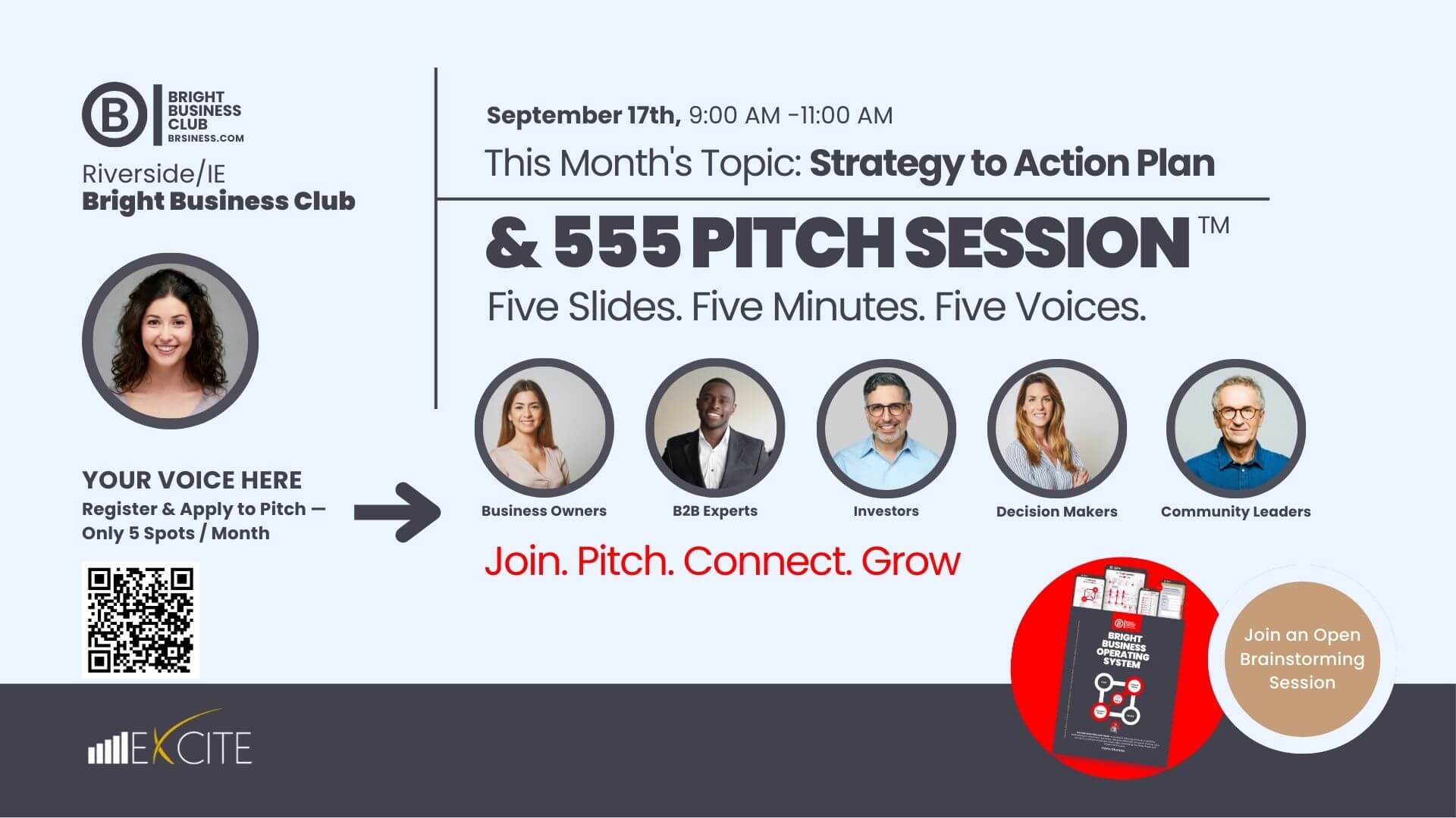 Riverside Bright Business Club — Strategy to Action Plan + 555 Pitch