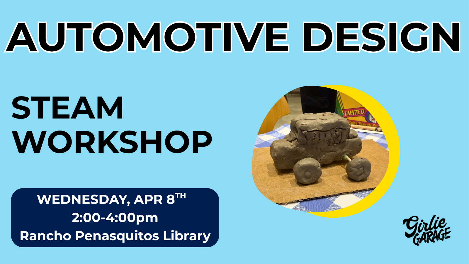 2 Hour Automotive Design Workshop (5-13 yr olds) RP