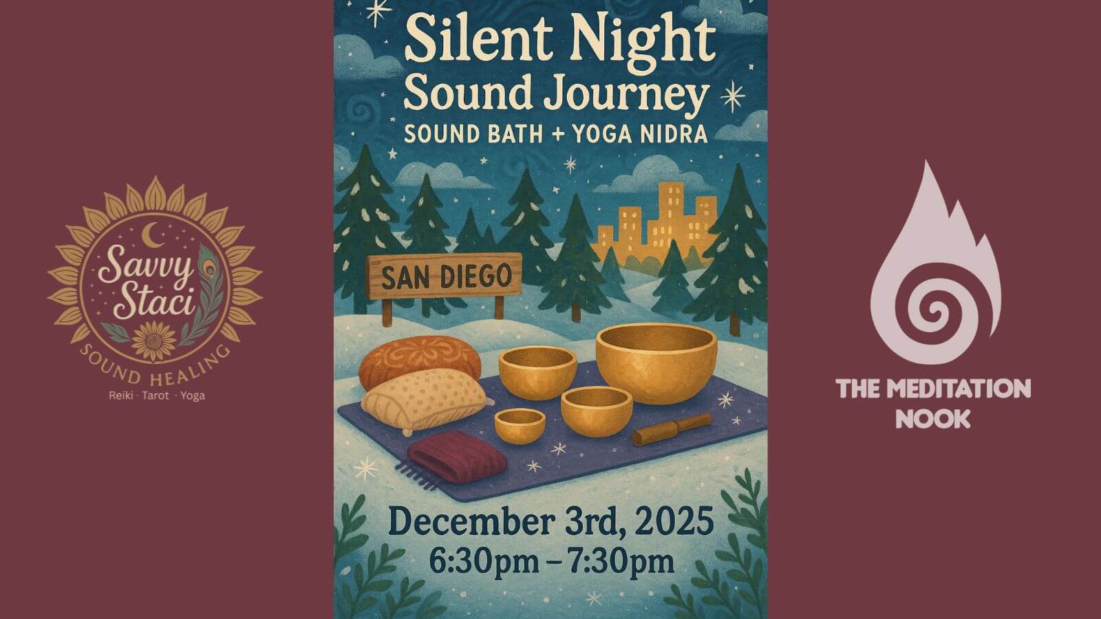 Silent Night Sound Journey: Sound Bath + Yoga Nidra