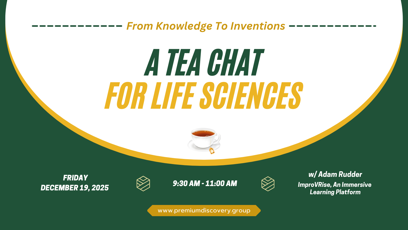 A Tea Chat For Life Sciences + ImproVRise, An Immersive Learning Platform