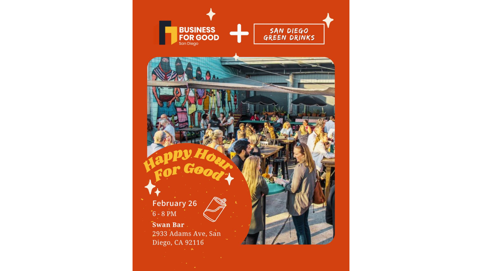 February Happy Hour For Good with Green Drinks