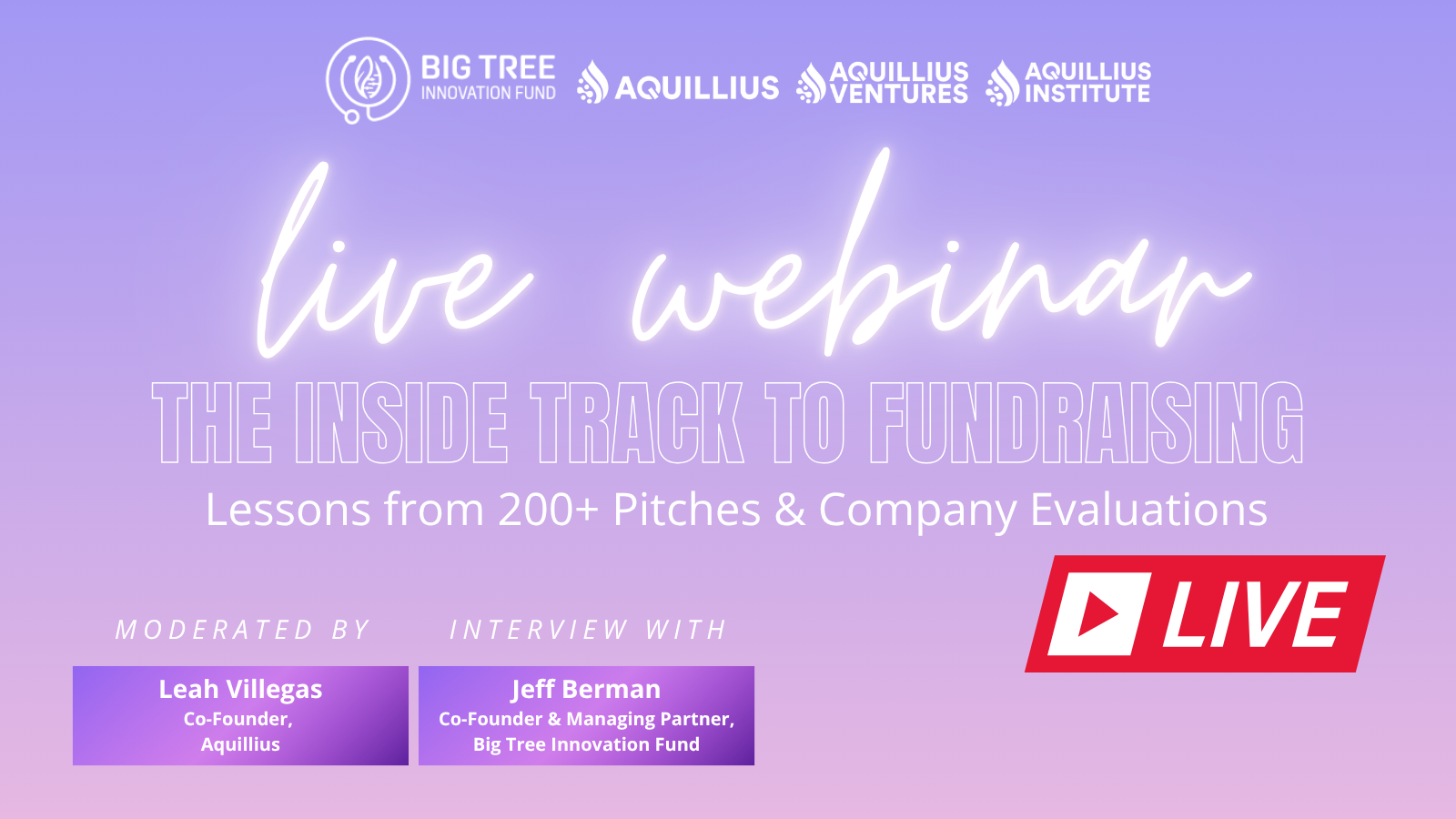 The Inside Track to Fundraising: Lessons from 200+ Pitches & Company Evaluations