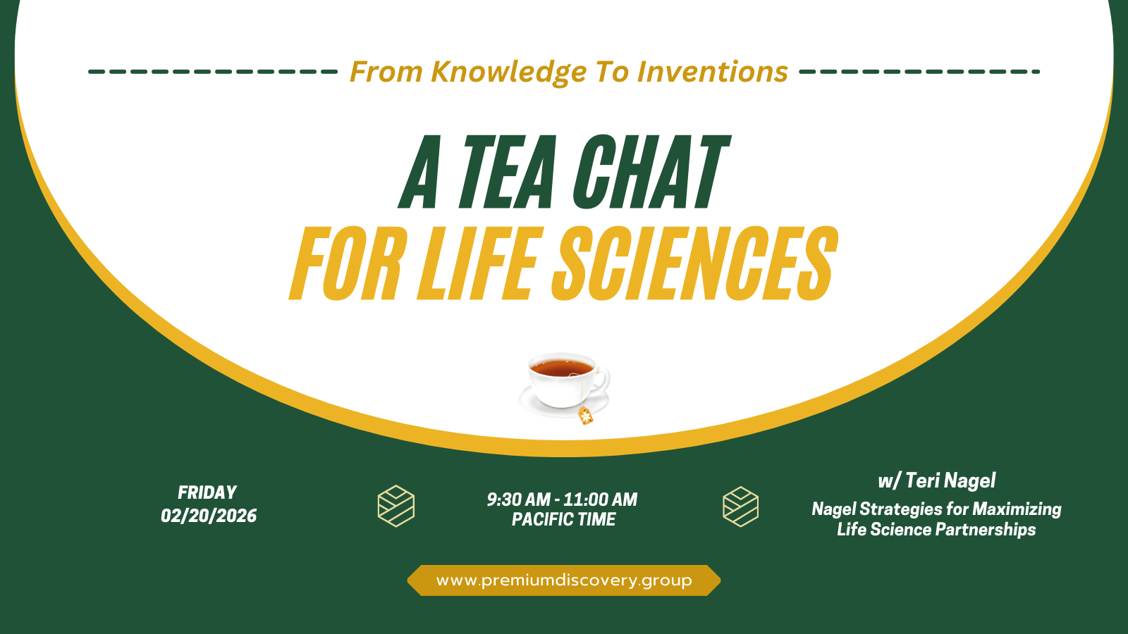 A Tea Chat For Life Sciences + Teri Nagel, Maximizing Life Science Partnerships