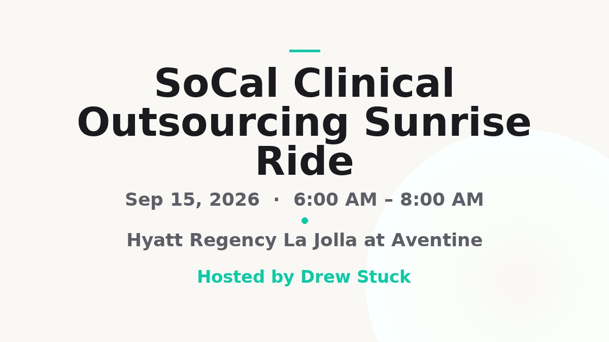 SoCal Clinical Outsourcing Sunrise Ride