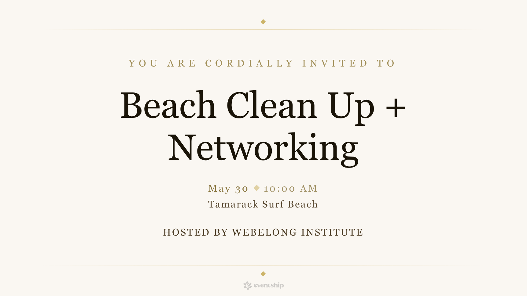 Beach Clean Up + Networking