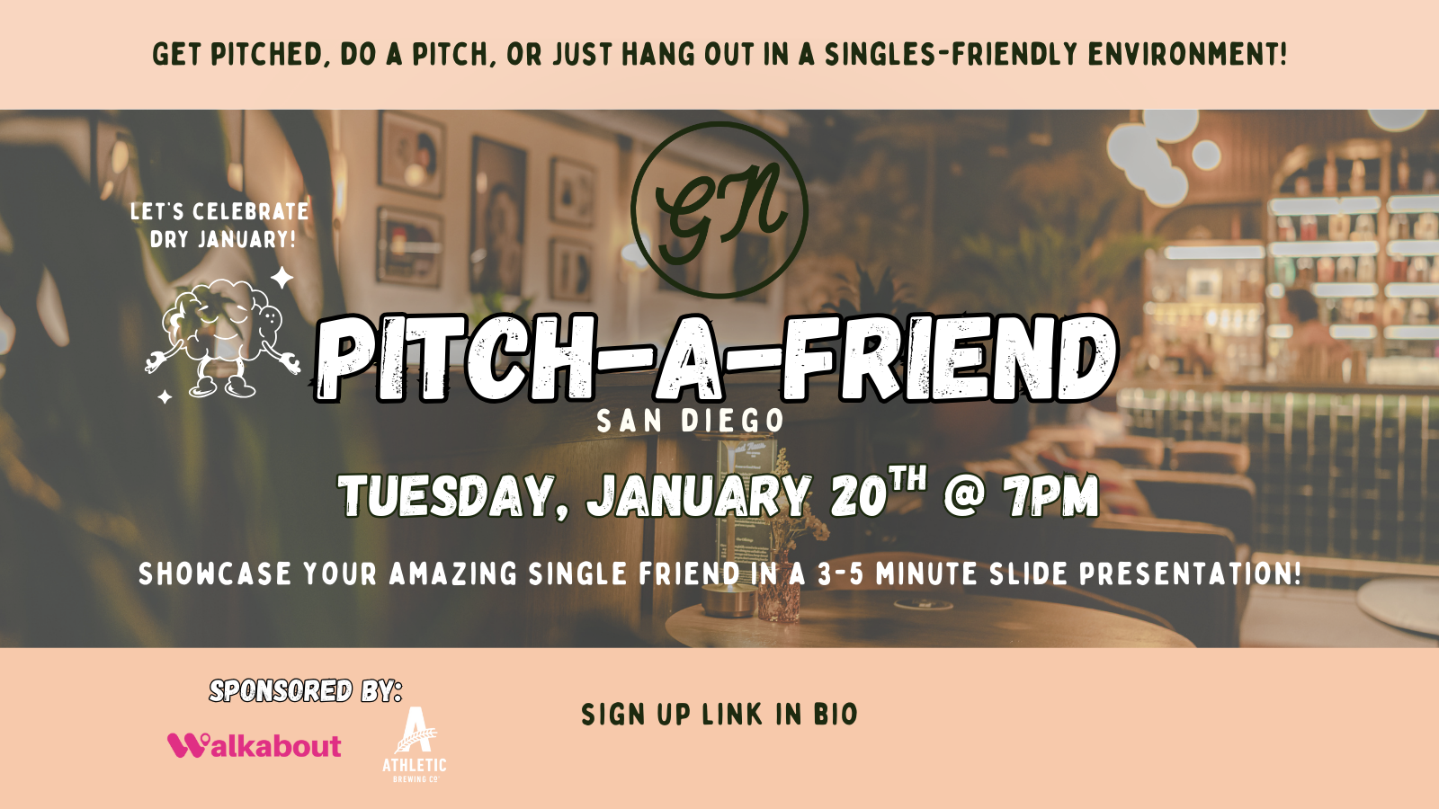 Pitch-A-Friend @ Good News Bar - Dry January Event in Hillcrest!