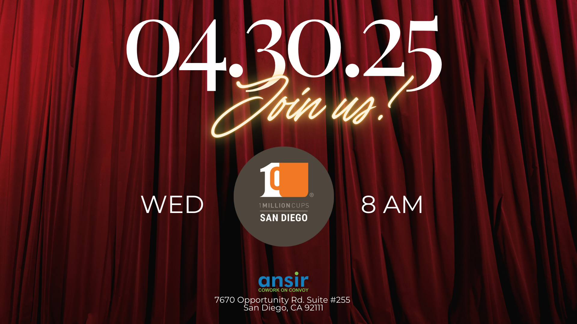 Fresh Brews, Bold Ideas: 1MC San Diego 4/30