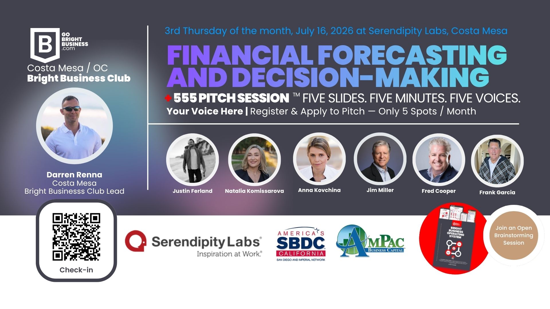 Costa Mesa Bright Business Club: Monthly Founders and Experts Collaborative Meeting 