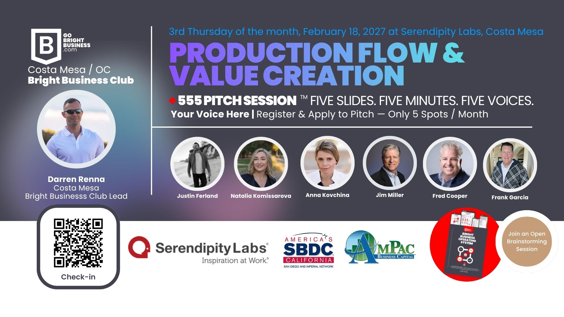 Costa Mesa Bright Business Club: Monthly Founders and Experts Collaborative Meeting  