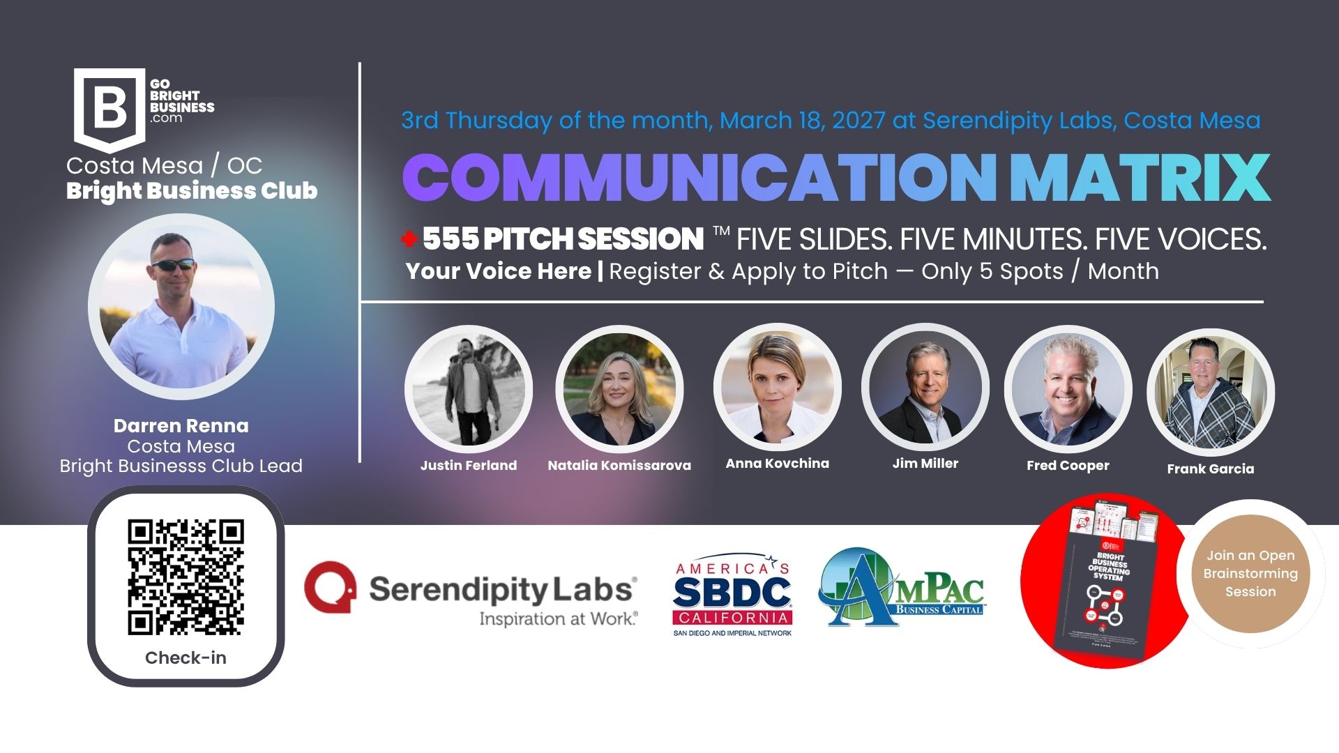 Costa Mesa Bright Business Club: Monthly Founders and Experts Collaborative Meeting  
