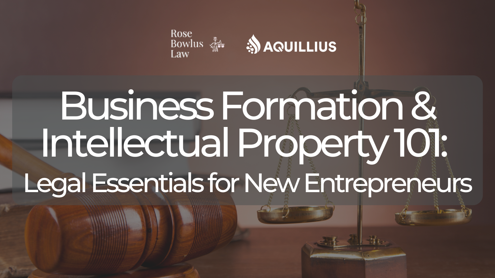 Business Formation & Intellectual Property 101
