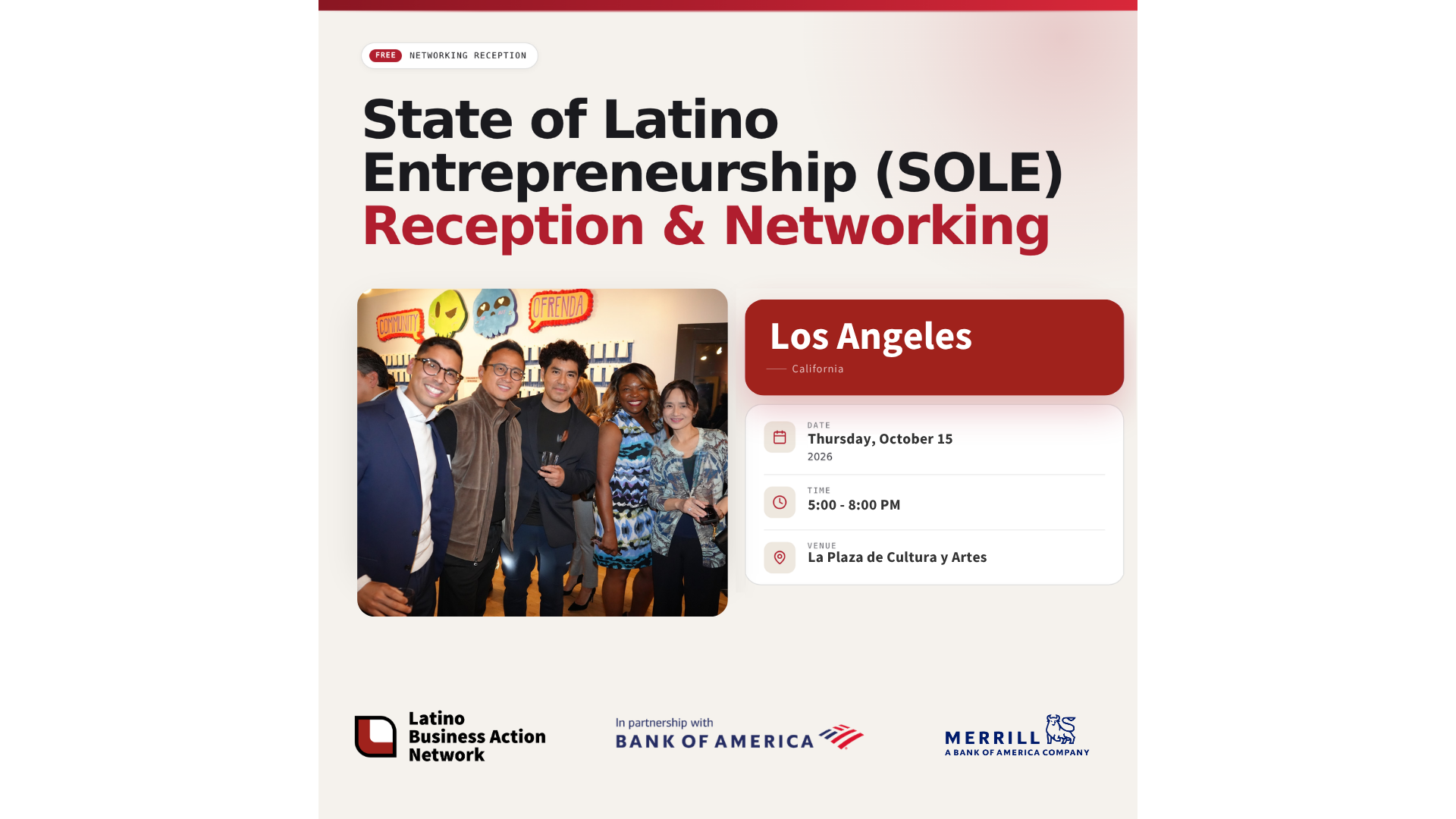 Los Angeles | State of Latino Entrepreneurship (SOLE) Networking Reception