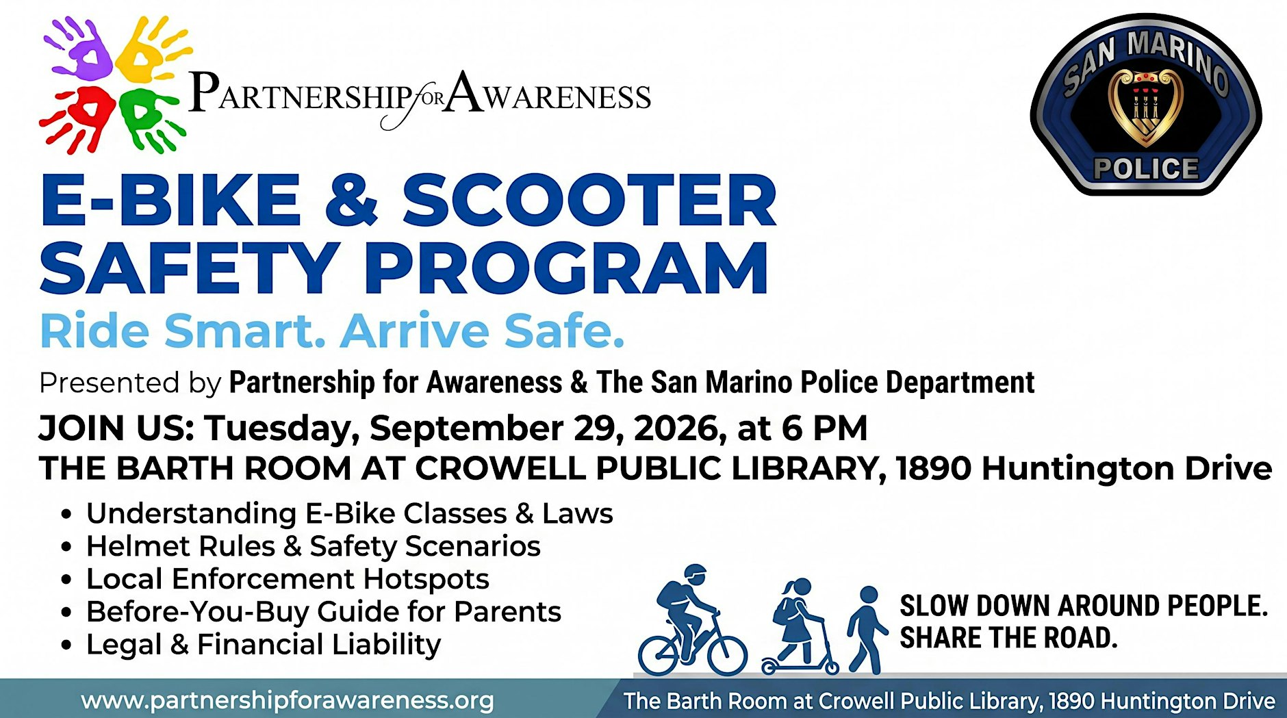 San Marino E-Bike & Scooter Safety Community Workshop