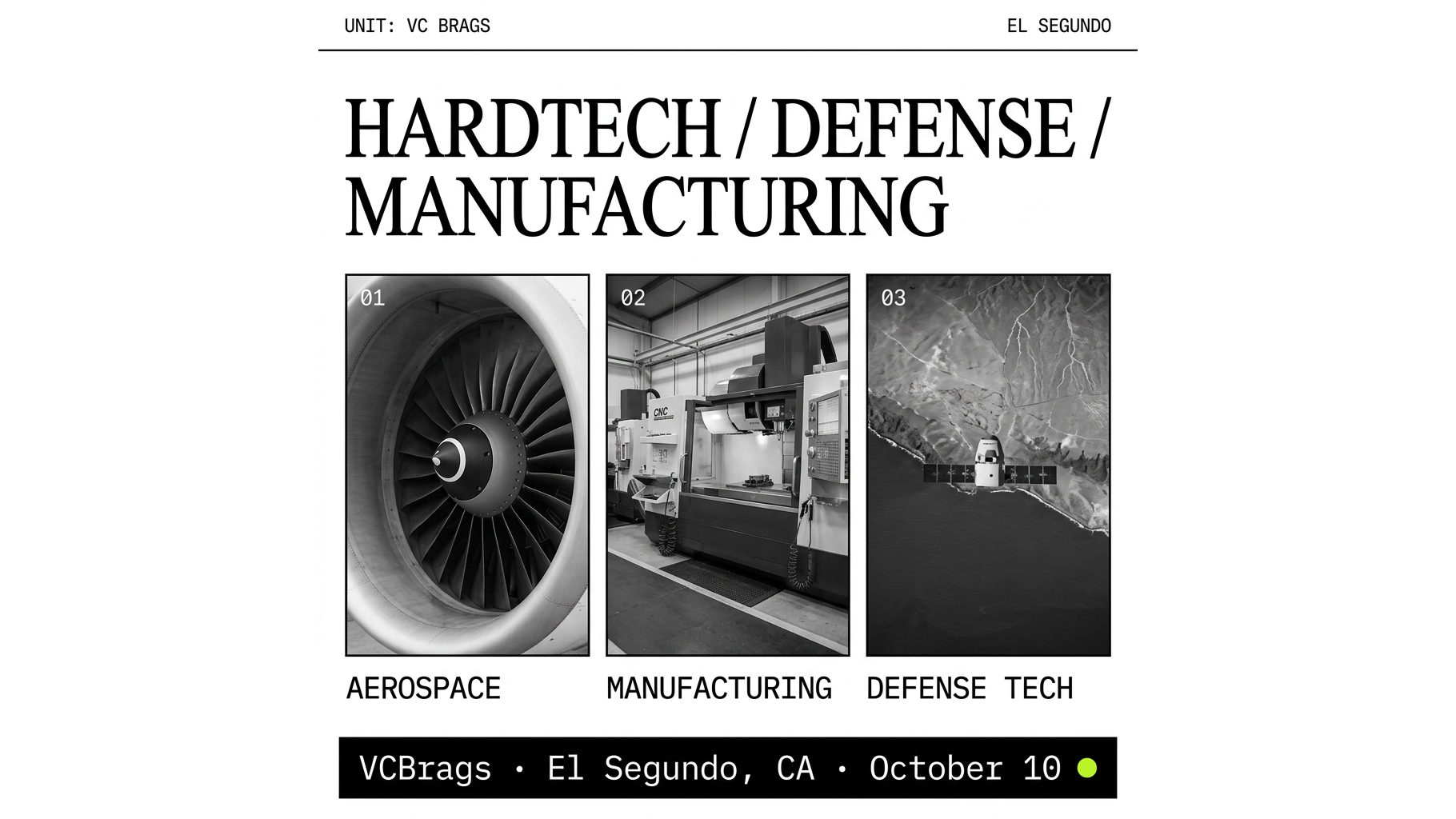 VCBrags: Hardtech, Defense & Manufacturing Event
