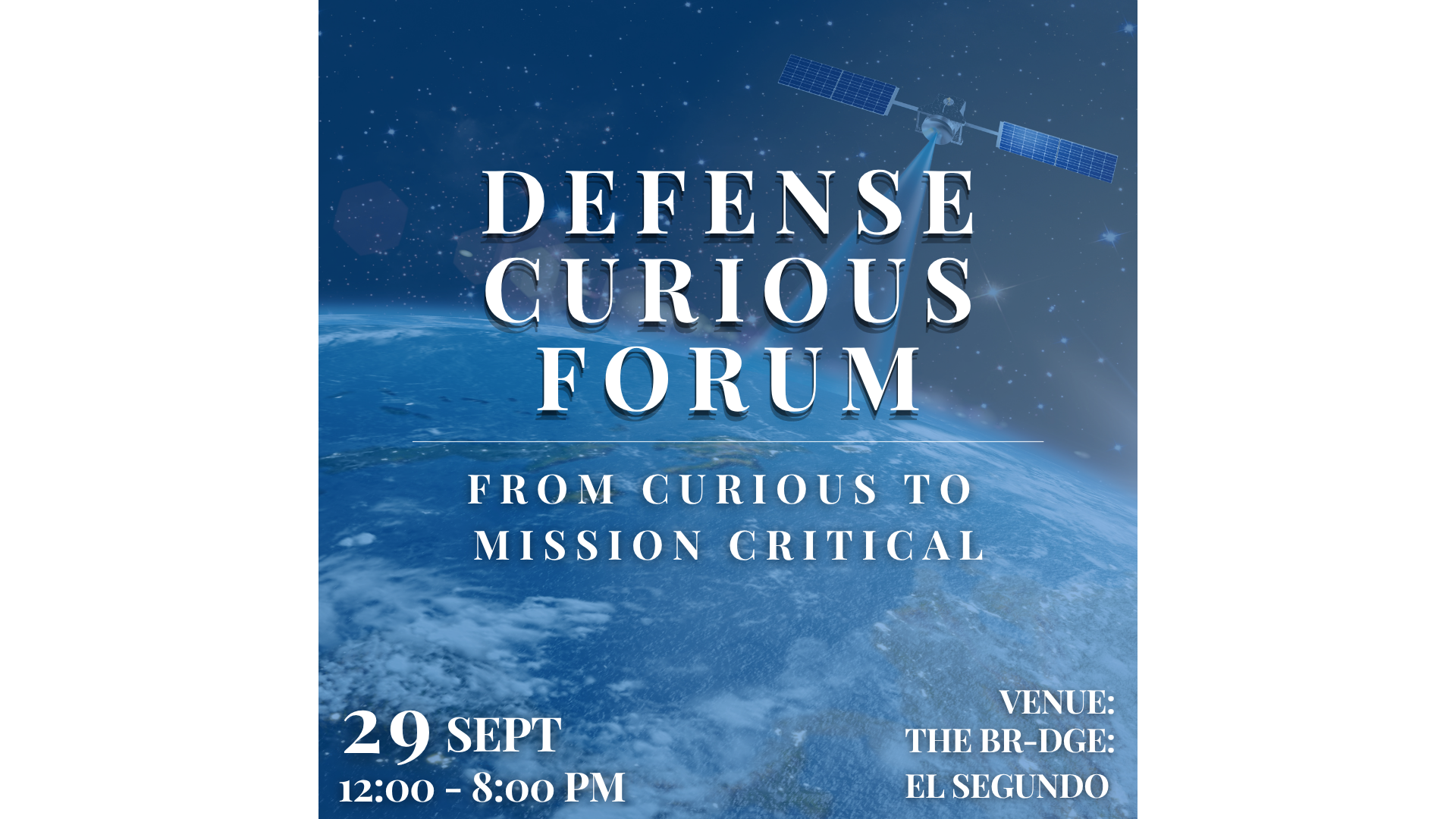 Defense Curious: From Curious to Mission Critical