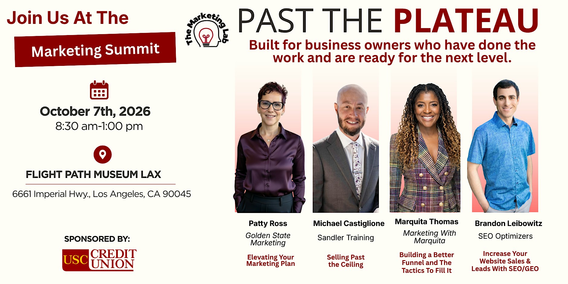 Past the Plateau: Los Angeles Marketing & Sales Growth Summit