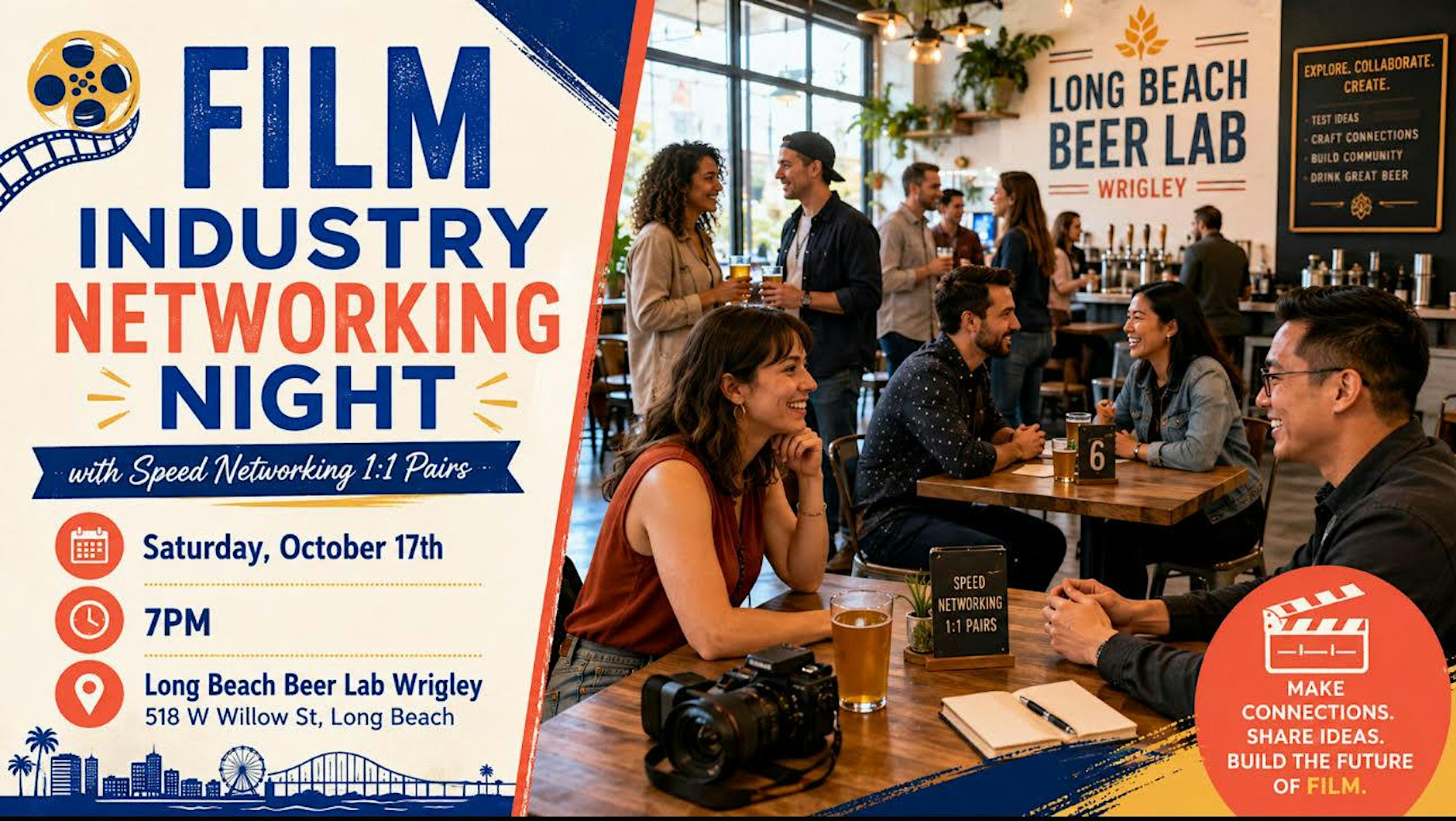 Film Industry Networking Night | LONG BEACH | 1:1 Pairs