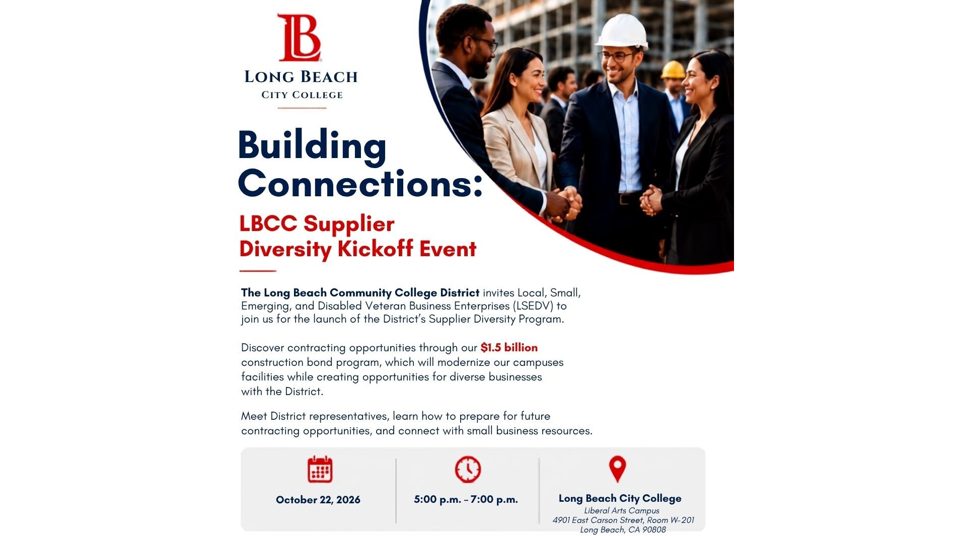 Long Beach Community College District Supplier Diversity Kickoff Event