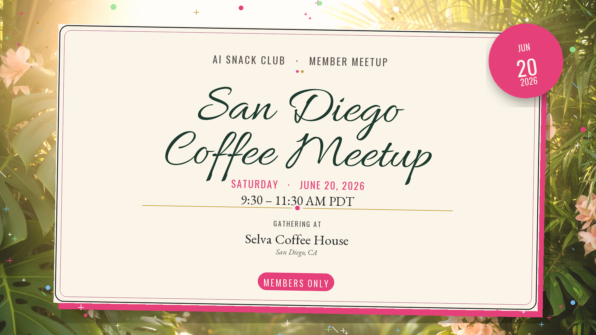 San Diego AI Snack Club Member Meetup