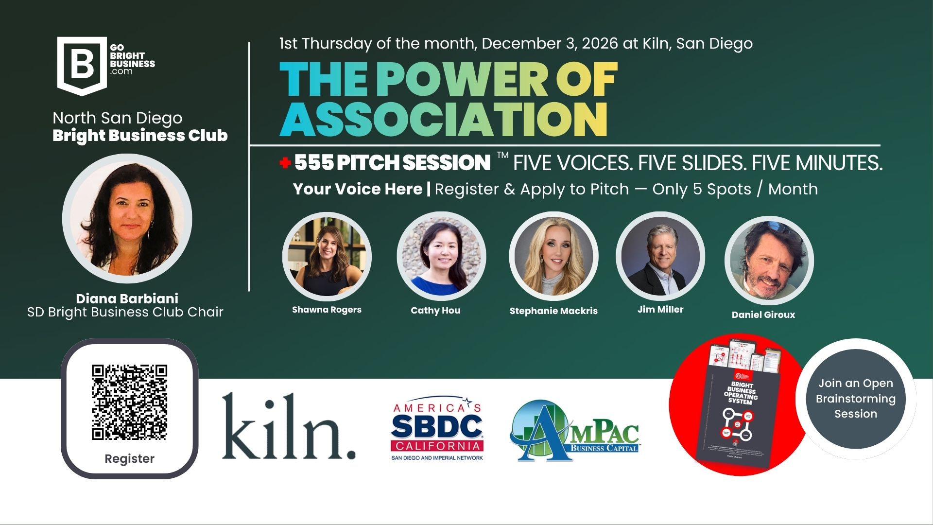 San Diego Bright Business Club: Monthly Founders and Experts Collaborative Meeting   