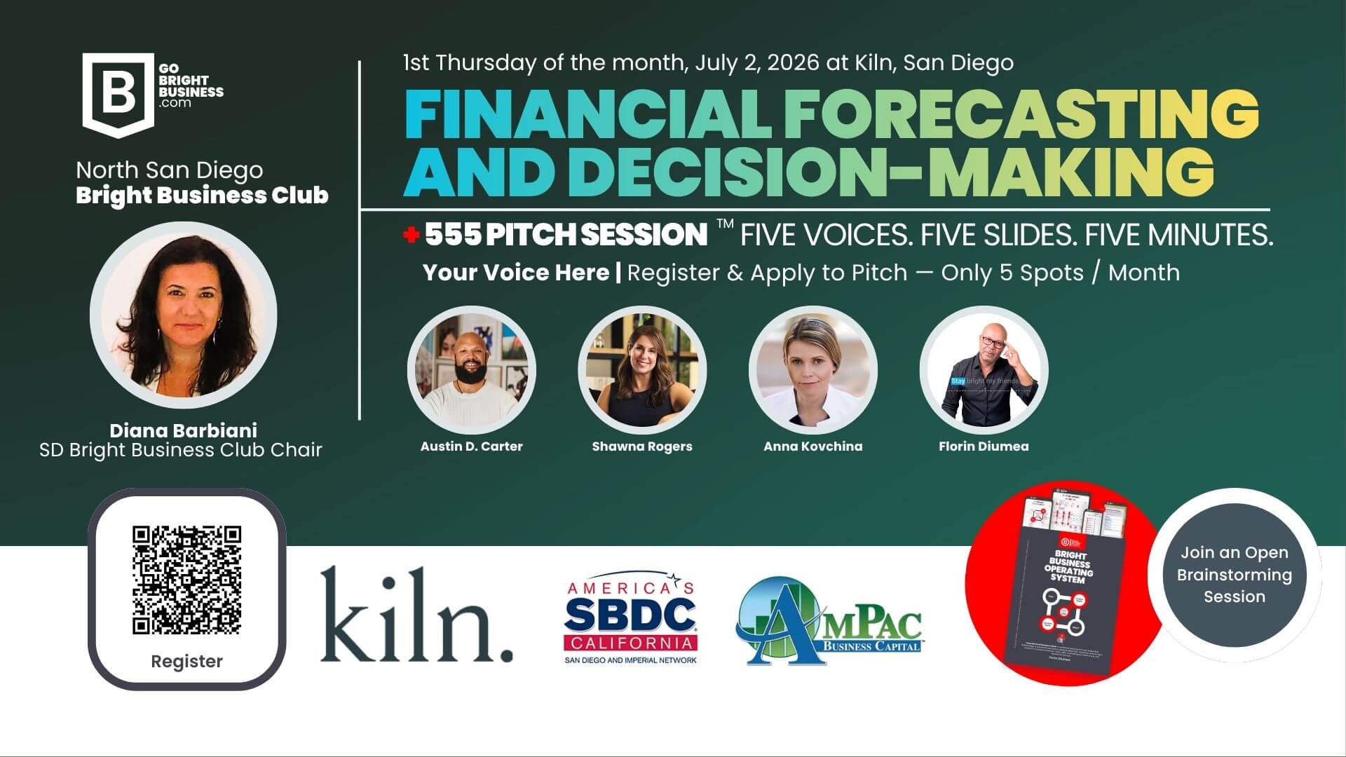 San Diego Bright Business Club: Monthly Founders and Experts Collaborative Meeting