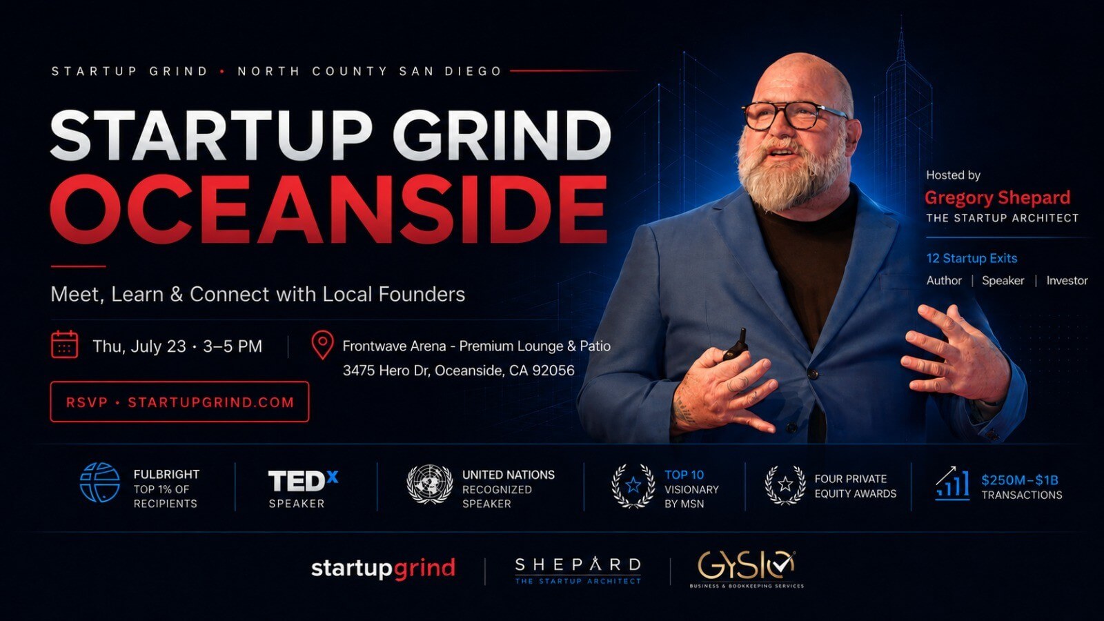 Startup Grind Oceanside: Meet, Learn & Connect with Local Founders