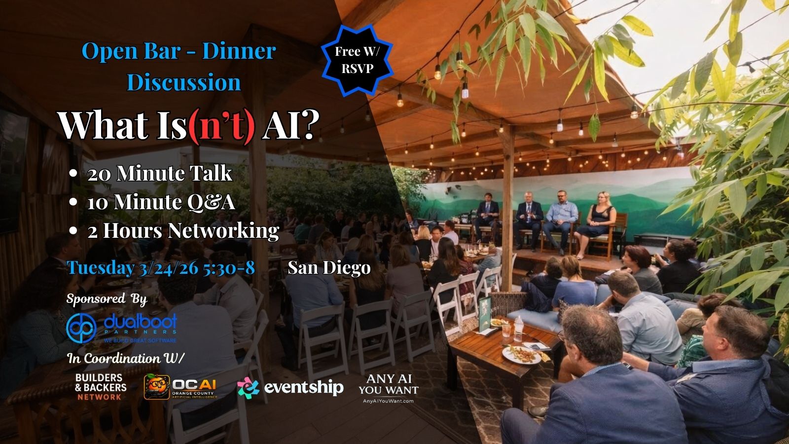 Free Dinner - Drinks - Discussion - What Is(n't) AI?