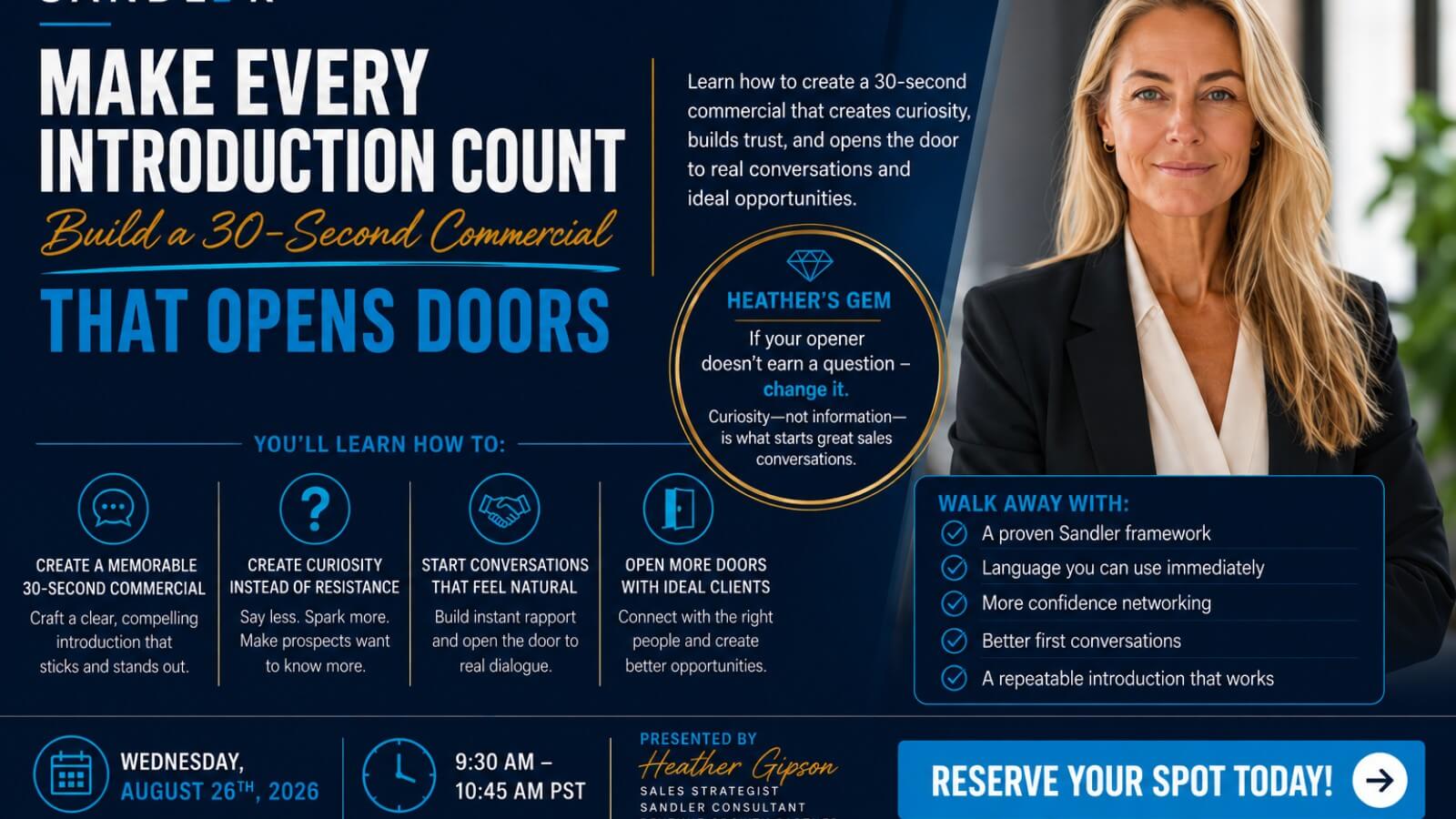 Make Every Introduction Count : How to Deliver a 30-Second Commercial That Opens Doors
