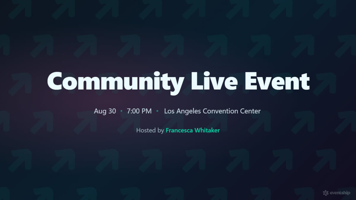 Community Live Event