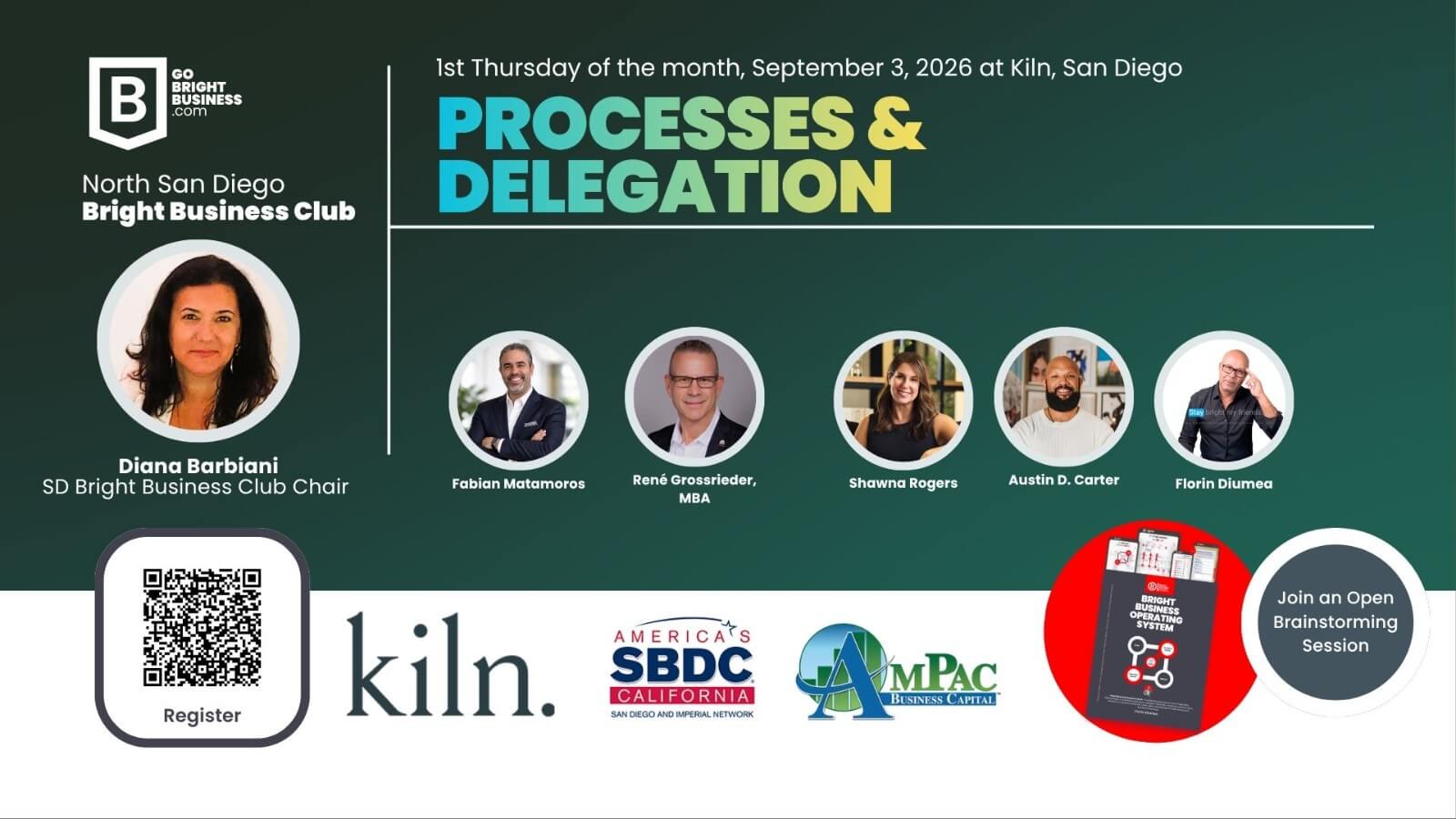 San Diego Bright Business Club: Monthly Founders and Experts Collaborative Meeting