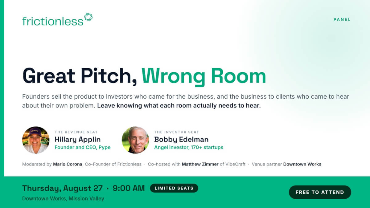Great Pitch, Wrong Room