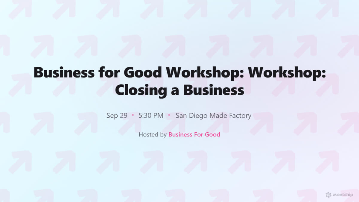 Business for Good Workshop: Estate Planning