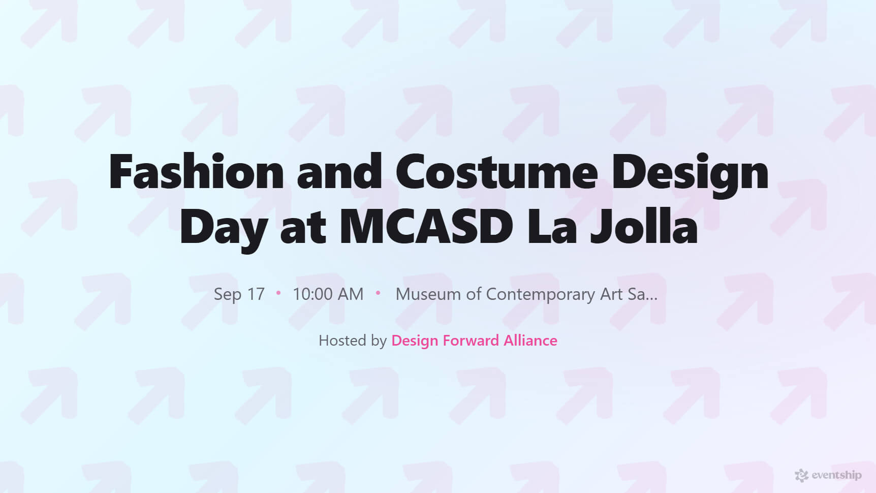 Fashion and Costume Design Day at MCASD La Jolla
