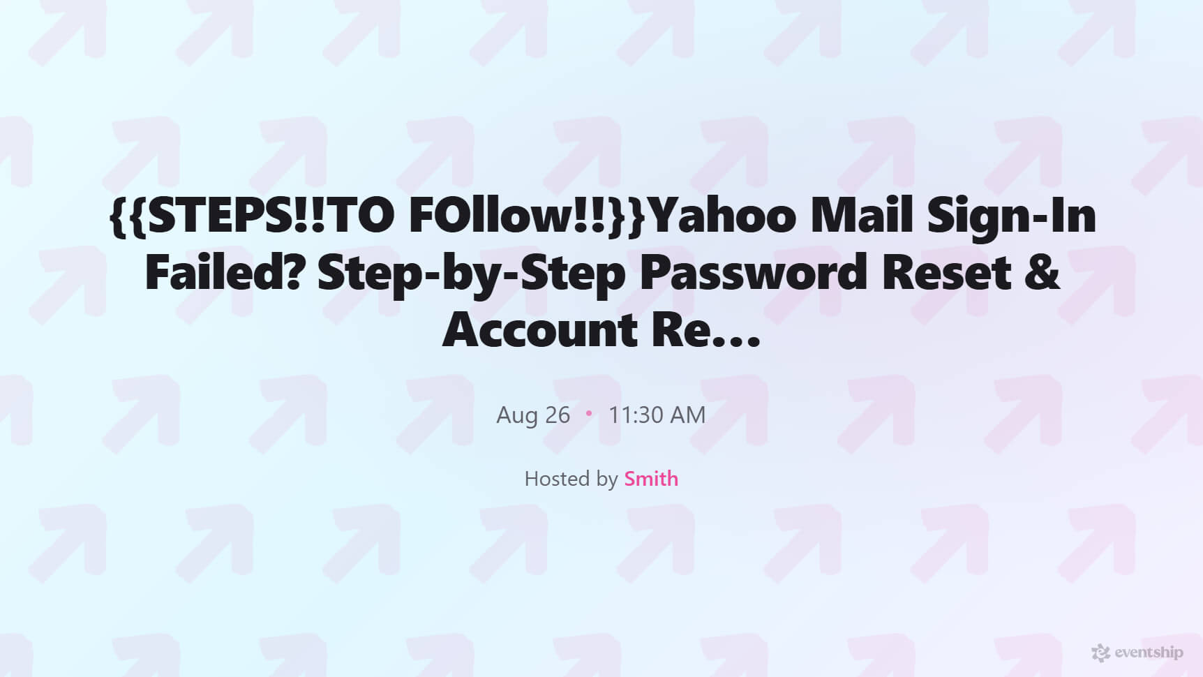{{STEPS!!TO FOllow!!}}Yahoo Mail Sign-In Failed? Step-by-Step Password Reset & Account Recovery Guide