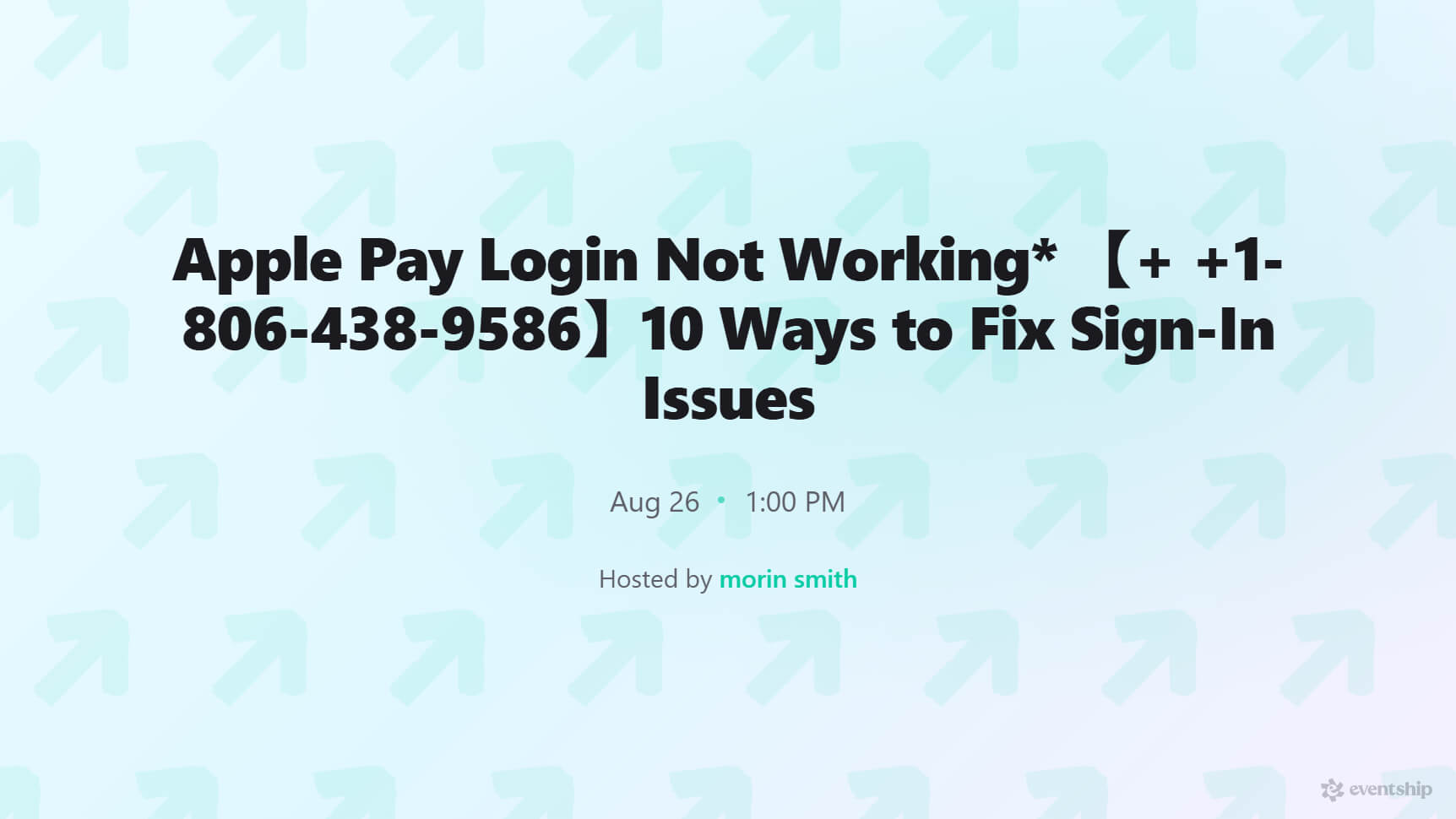 Apple Pay Login Not Working* 【+ +1-806-438-9586】10 Ways to Fix Sign-In Issues