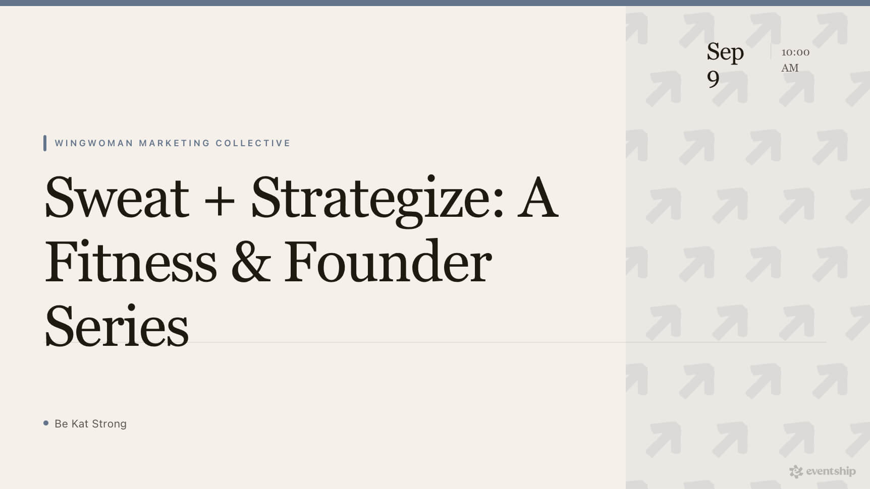 Sweat + Strategize: A Fitness & Founder Series