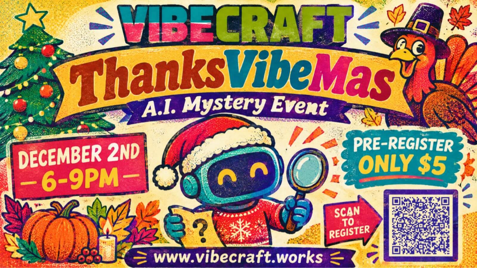 VibeCraft Presents: ThanksVibeMas, an A.I. Mystery Event